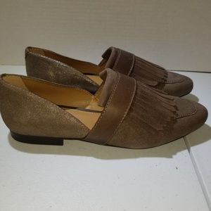 G H Bass Womens Harlow Tassled Flat Brown 8M
